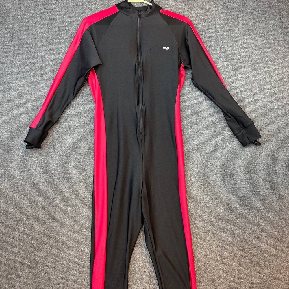 WAY Black Pink Full Zip Jumpsuit One Piece Activewear S